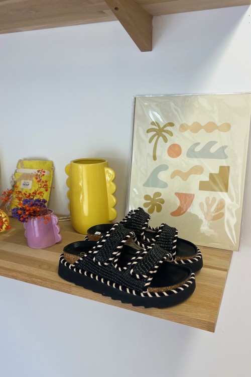 Sandales raffia