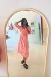 Robe en gaze rayée