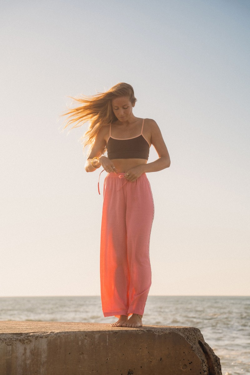 pink checkered pant