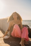 pink checkered pant