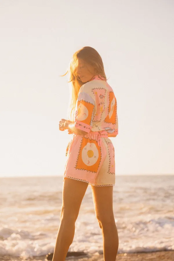 Ensemble short Rosée astrale