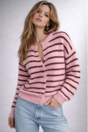 striped cardigan
