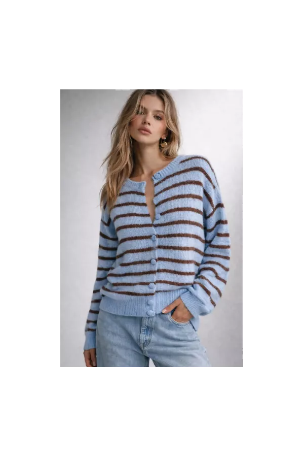 striped cardigan