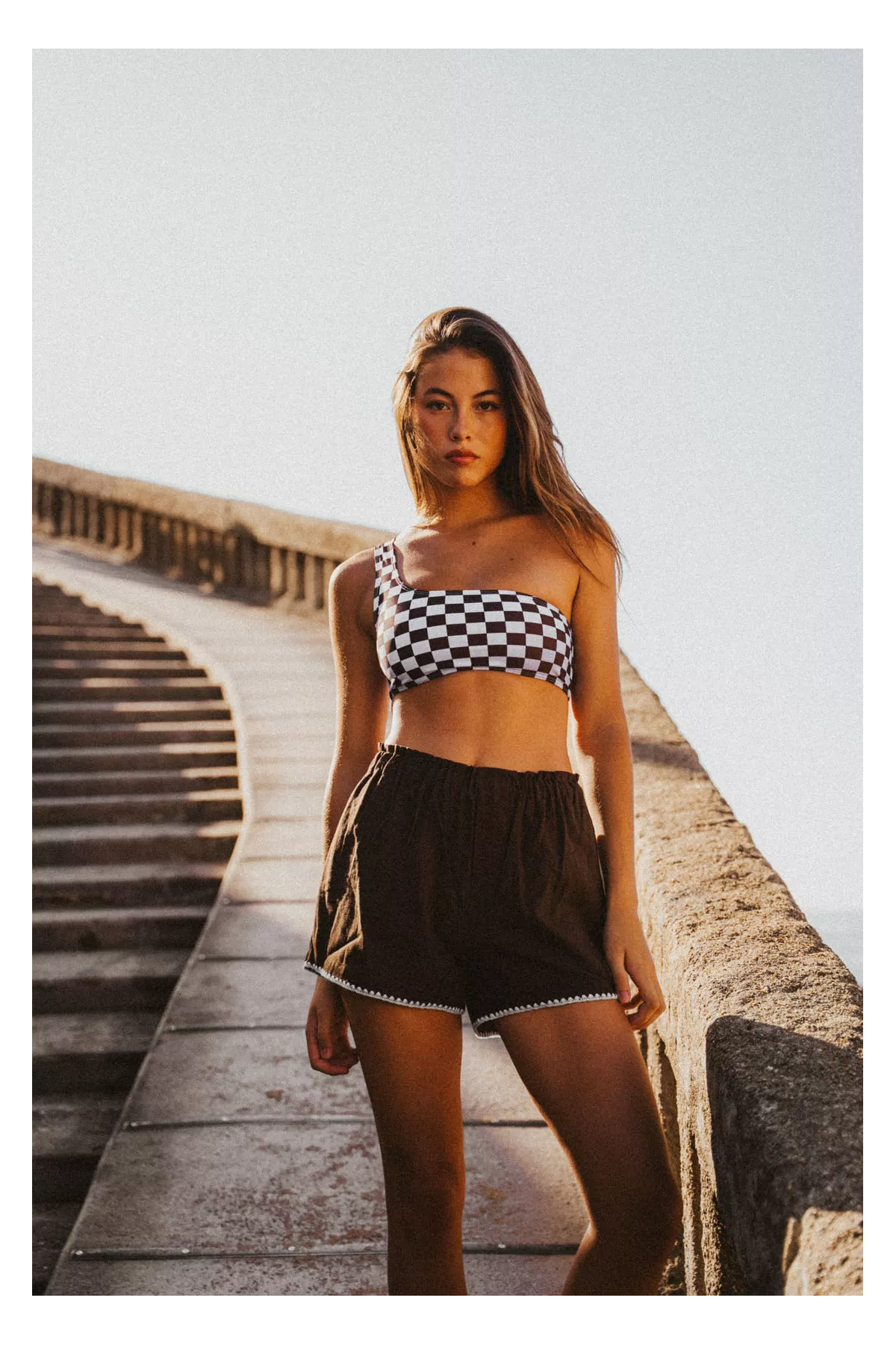 Maillot 2 pièces damier