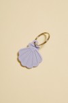 Porte clef "coquillage" lilas