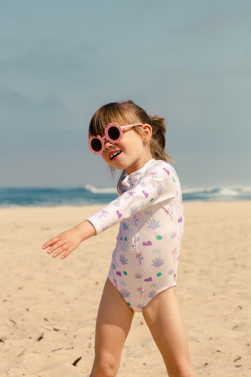 Maillot de bain palmier violet