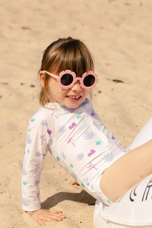 Maillot de bain palmier violet