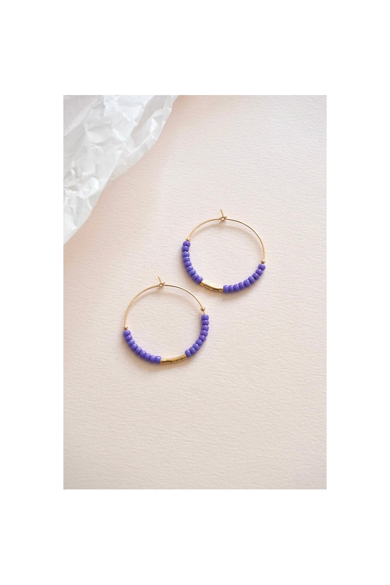 peach & aqua earring