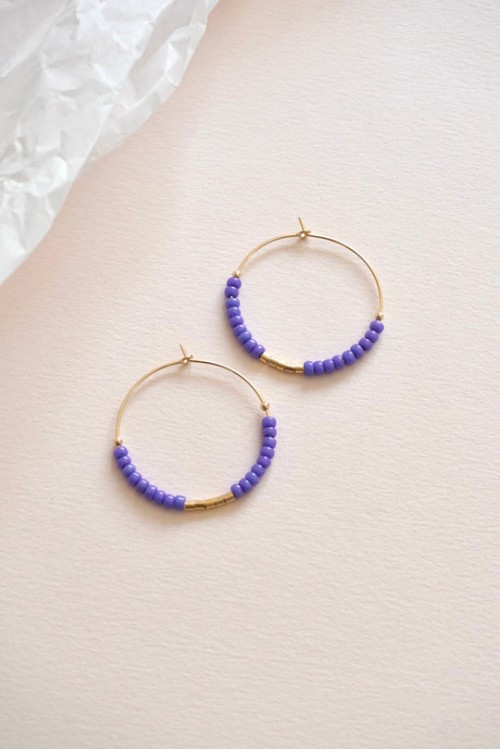 peach & aqua earring