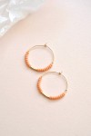 peach & aqua earring