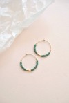 peach & aqua earring
